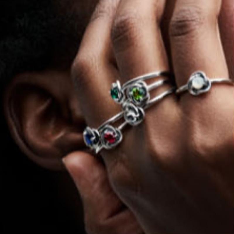 Pandora Кольцо «Круг Вечности» с камнем месяца сентября 192993c09