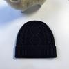 Winter Hat Warm Knitted Thick Cap for Women Sheep Wool Twist Hat Cashmere Handle Jacquard Hat