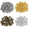Gold/Bronze/Silver/White K Tone Metal Beads Ball Spacer Round Seed Beads for Jewelry Making Findings Accessories DIY 3/4/6mm