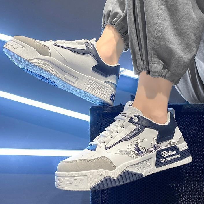 Мужская обувь модная трендовая обувь на толстой подошве нишевая индивидуальность трендовая обувь износостойкая повседневная спортивная обувь студенческая взрывная белая обувь