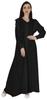 Abaya Islamic Prayer Dress With Hijab For Women's Front Button Placket Muslim