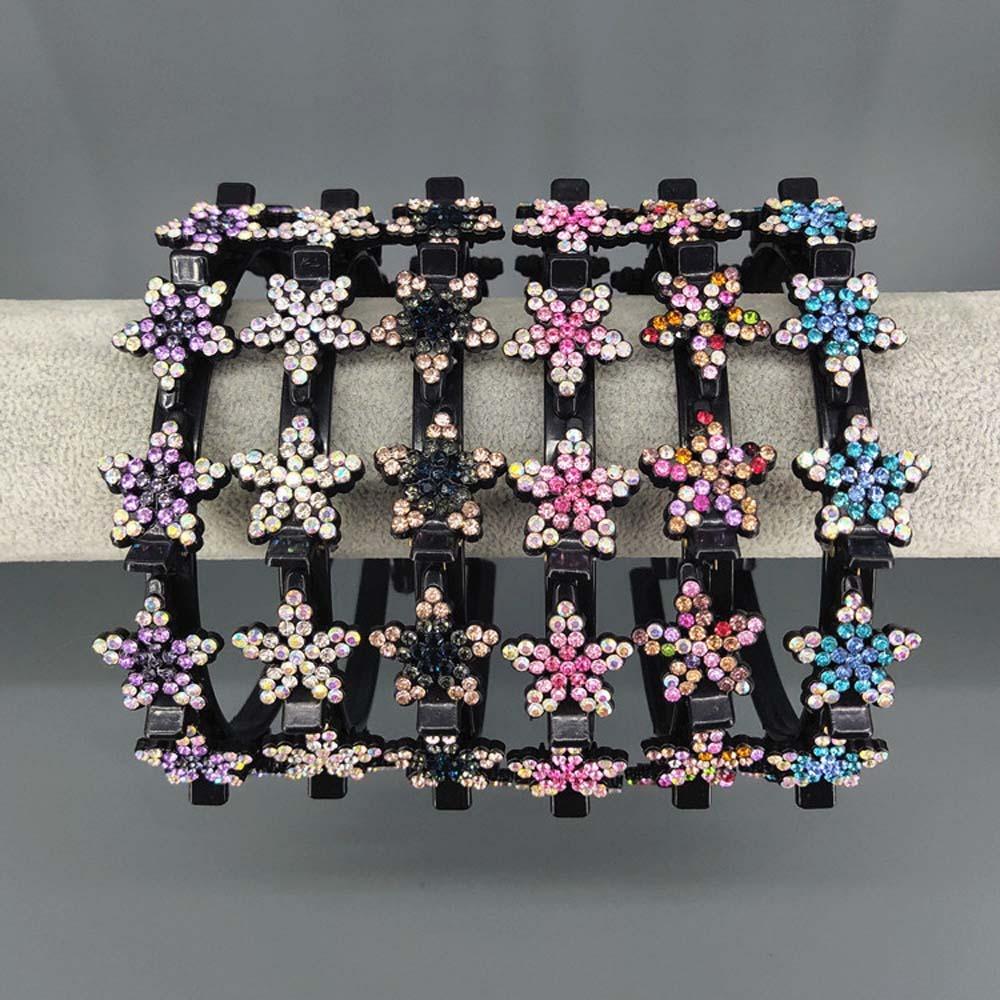 Элегантные резинки для волос с заколками Снежинка Звезда Стразы Заколка для челки Ободок Мерцающая повязка для волос Вечеринка