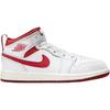 Air Jordan 1 Mid SE PS White Dune Red Детские кроссовки Lobster Sail Vachetta-Tan FJ3467-160