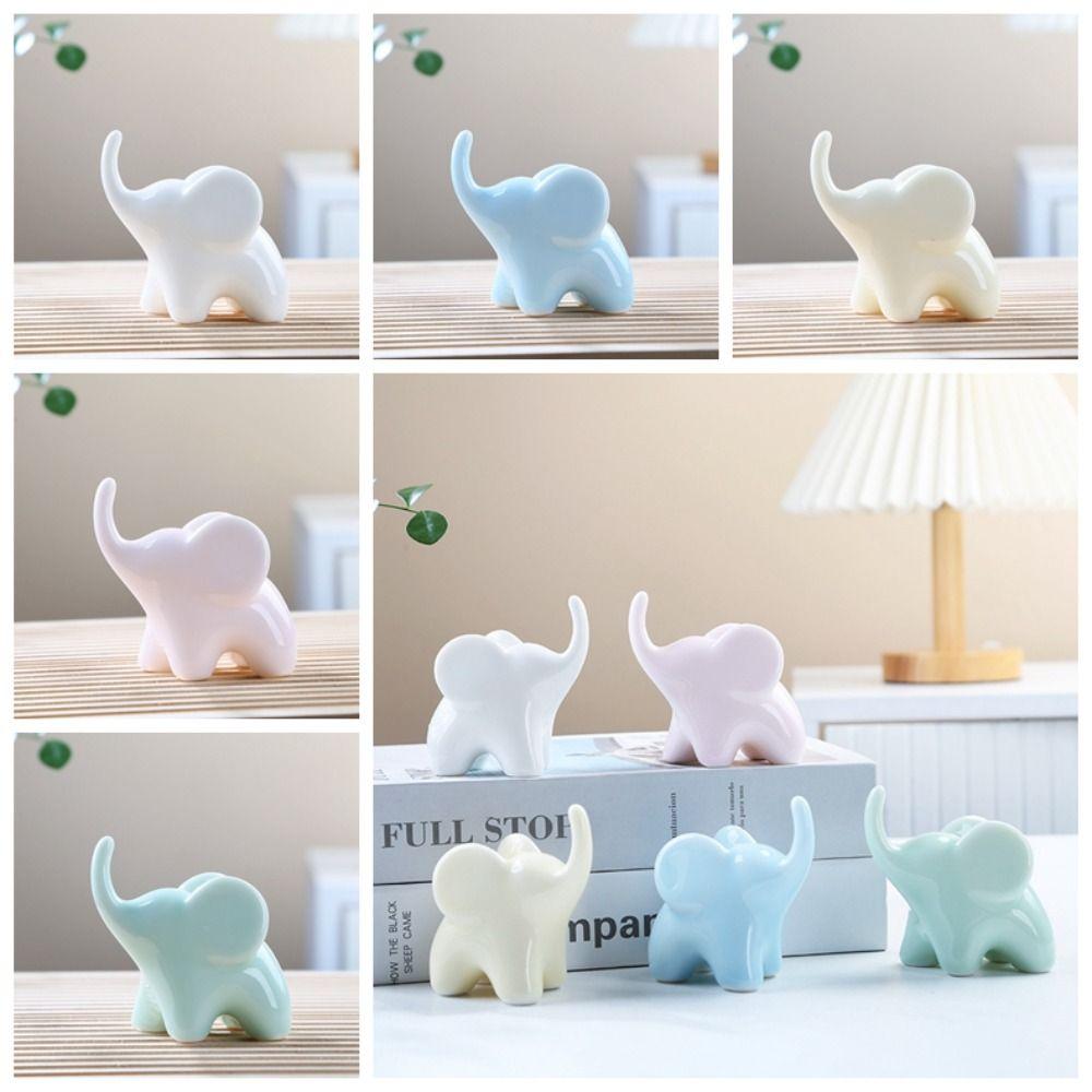 Modern Art Simulated Elephant Figurines Ornaments Animal Feng Shui Decor Office Accessories