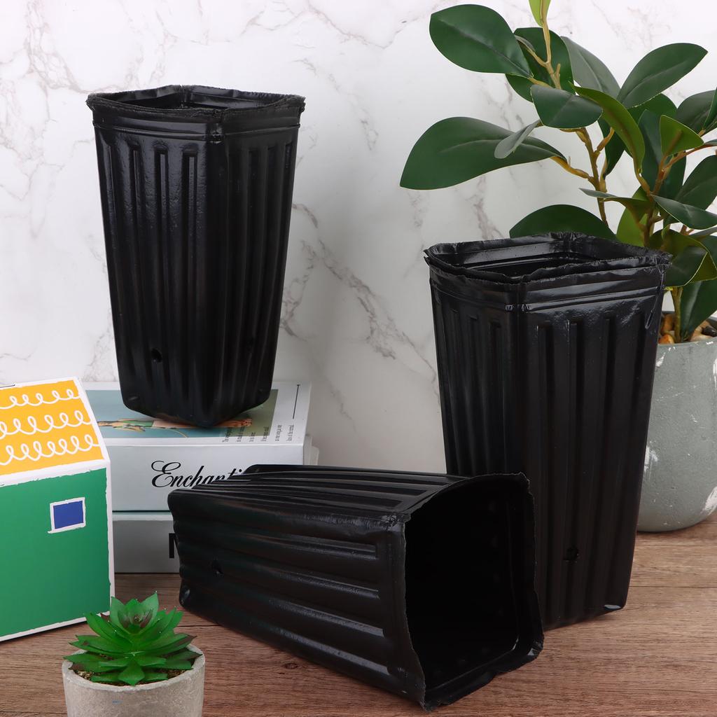 70Pcs Tall Tree Pots Plastic Deep Nursery Treepots Tall Seedling Flower Plant Co