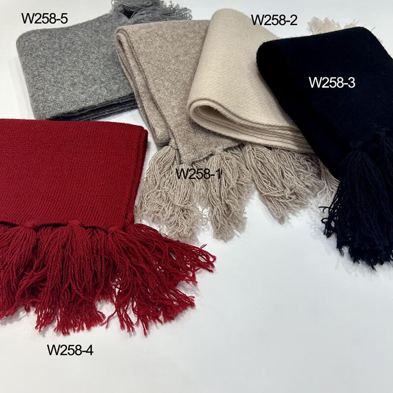 G·TENNA NX-W258 Unisex Pure Wool Tassel Scarf
