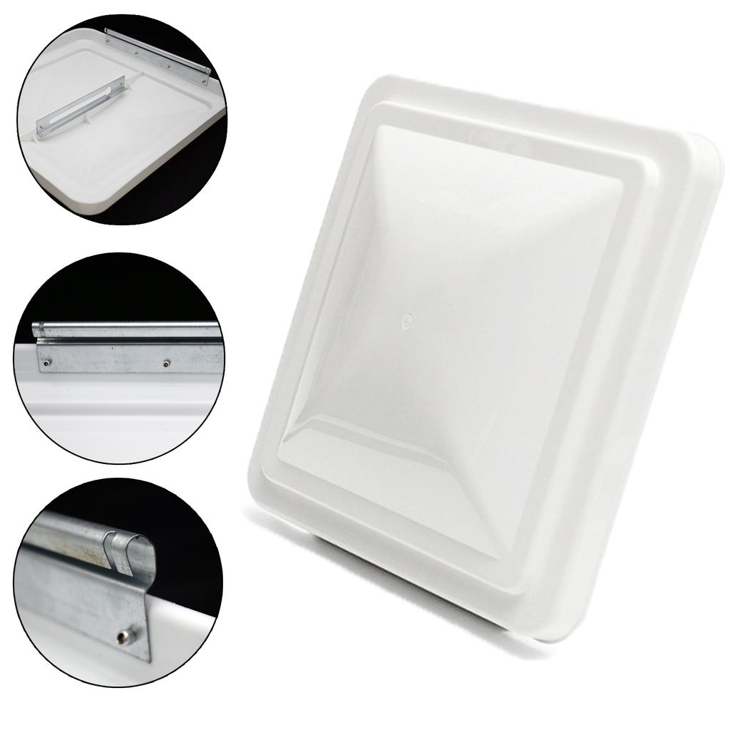 14";х14 дюймов; Универсальная сменная вентиляционная крышка на крыше автодома, белая вентиляционная крышка для кемпера, прицепа, дома на колесах, белый полипропиленовый пластик, устойчивый к ультрафиолетовому излучению