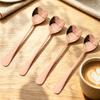Heart Shaped Coffee Spoons Set of 4,Stainless Steel Teaspoons,Engraved Dessert Spoon for Coffee Tea Ice Cream Yogurt,Multi‑Color Gift Spoons