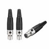 uxcell Mini 3-Pin XLR Female Connector Adapter, Microphone Plug, Mic Audio Socket, Zinc Alloy, Silver, Pack of 3