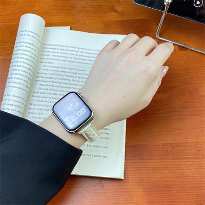 Ремешок для часов из натуральной кожи для Apple Watch Series 10 42 мм/9 8 7 41 мм/SE (2023) SE (2022) SE 6 5 4 40мм/3 2 1 38мм ремешок с магнитной двойной C-образной застежкой