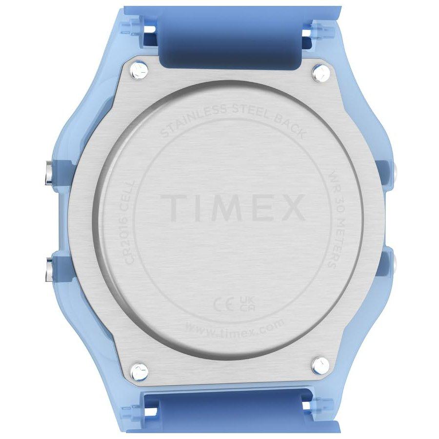 TIMEX T80 Кварцевые Унисекс Часы 30M Водонепроницаемые Акриловые Синий Циферблат TW2Y34200