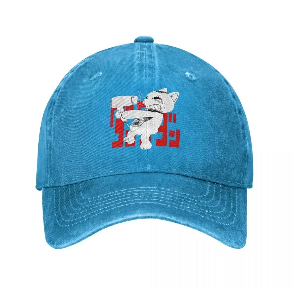 Unisex Dandadan Turbo Granny Manga Hat Cute Cats Vintage Distressed Washed Baseball Cap Adjustable