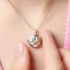 Love Flower Album Pendant Square Opening And Closing Necklace Niche Design Opening And Closing Love Pendant Collarbone Chain