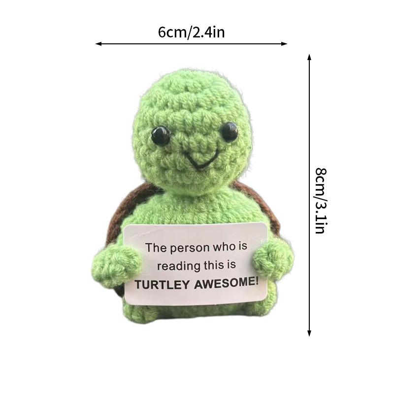 Handmade Crochet Miniature Potted Ornaments Positive Energy Card Wovening Emotional Support Plants Ornament Car Decorations