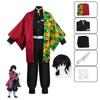 Adult Kids Anime Demon Slayers Tomioka Giyuu Cosplay Kimetsu No Yaiba Tomioka Giyuu Wig Kimono Costume Halloween Uniform Suits