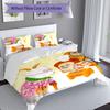 3pcs Bread Thief pattern bedding set duvet cover set includes duvet cover &pillowcases, perfect all season bedroom decoration & gift