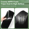 Air Filter Foam Sheet Material Replacement for UNI 12" x 24" x 3/8" 40PPI Coarse Foam Pad Pre Filter Media Washable, Cut to Fit Air Conditioner,