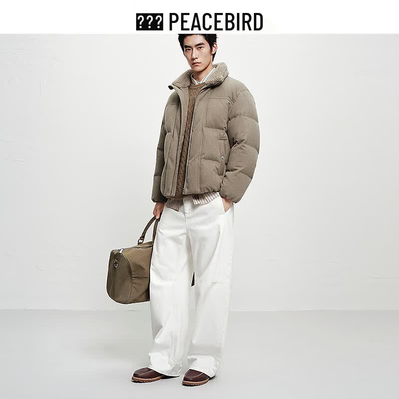 Мужская пуховая куртка PEACEBIRD с меховым воротником