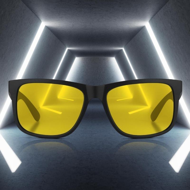 Неполяризованные 1шт антибликовые очки для вождения ночного видения для мужчин на открытом воздухе очки с улучшенным светом модные очки автомобильные аксессуары