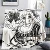 1PC Candy Candy Print Flannel Blanket, High quality All Seasons, Home Decor, Warmth and Comfort, Perfect for Christmas Gifts