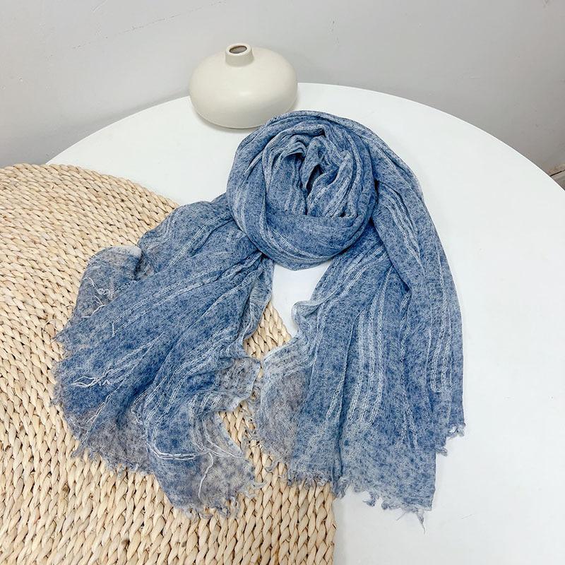 Korean Version Retro Color Wool Scarf for Women Dual-use Winter Warm S Shawl Lady Wrap Tassel Scarf