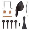 1Set Ebony Wood Violin Parts 44 Fittings Chinrest Pegs Tailpiece Tunners Endpin