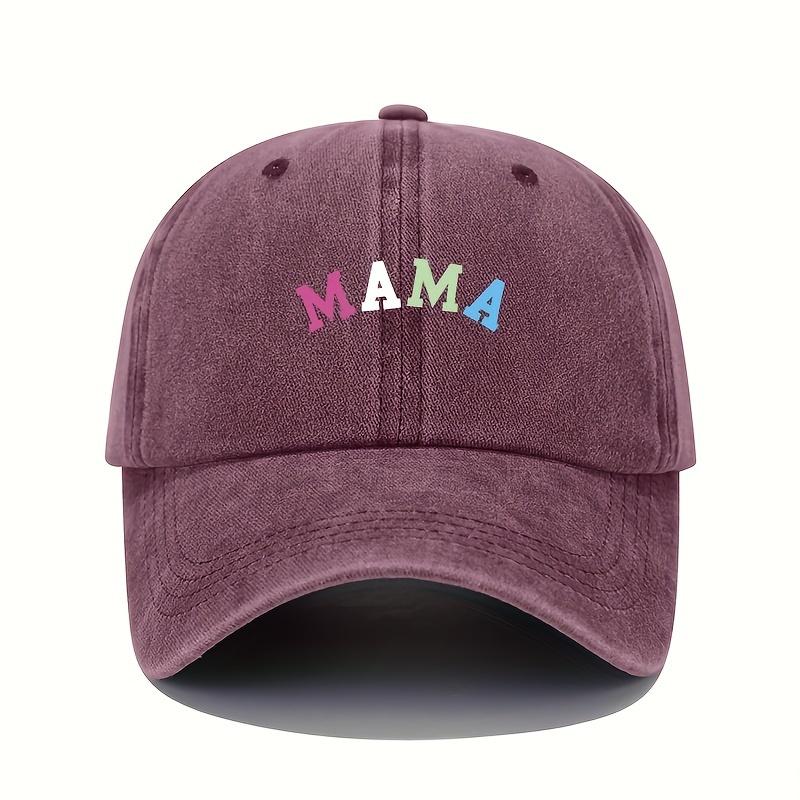 Бейсболка с принтом MAMA легкая солнцезащитная кепка с цветным принтом из букв всесезонная подходит для повседневной носки и спорта