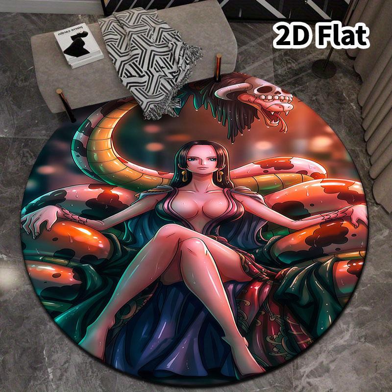 One Piece Round Area Rug Carpet Rug For Living Room Bedroom Sofa Playroom Decor Nonslip Floor Mat