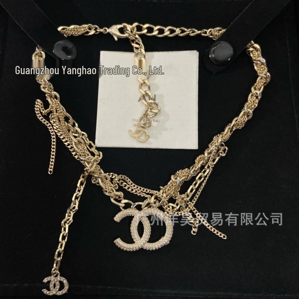 Высококачественное многослойное двойное ожерелье-кисточка с подвесками в виде буквы C для женщин от Seiko