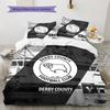 Derby County F.C Pattern Bedding Quilt Set  Home Decoration  Gift (1 * duvet cover + 2 * pillowcase  without core)