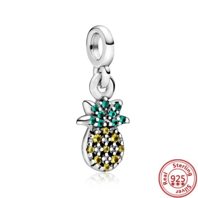 Серьги-браслет Charm Me, ювелирные изделия своими руками, серебро 925 пробы, моя любовь, морская звезда, фламинго, ласточка, мир, мини-подвеска из бисера