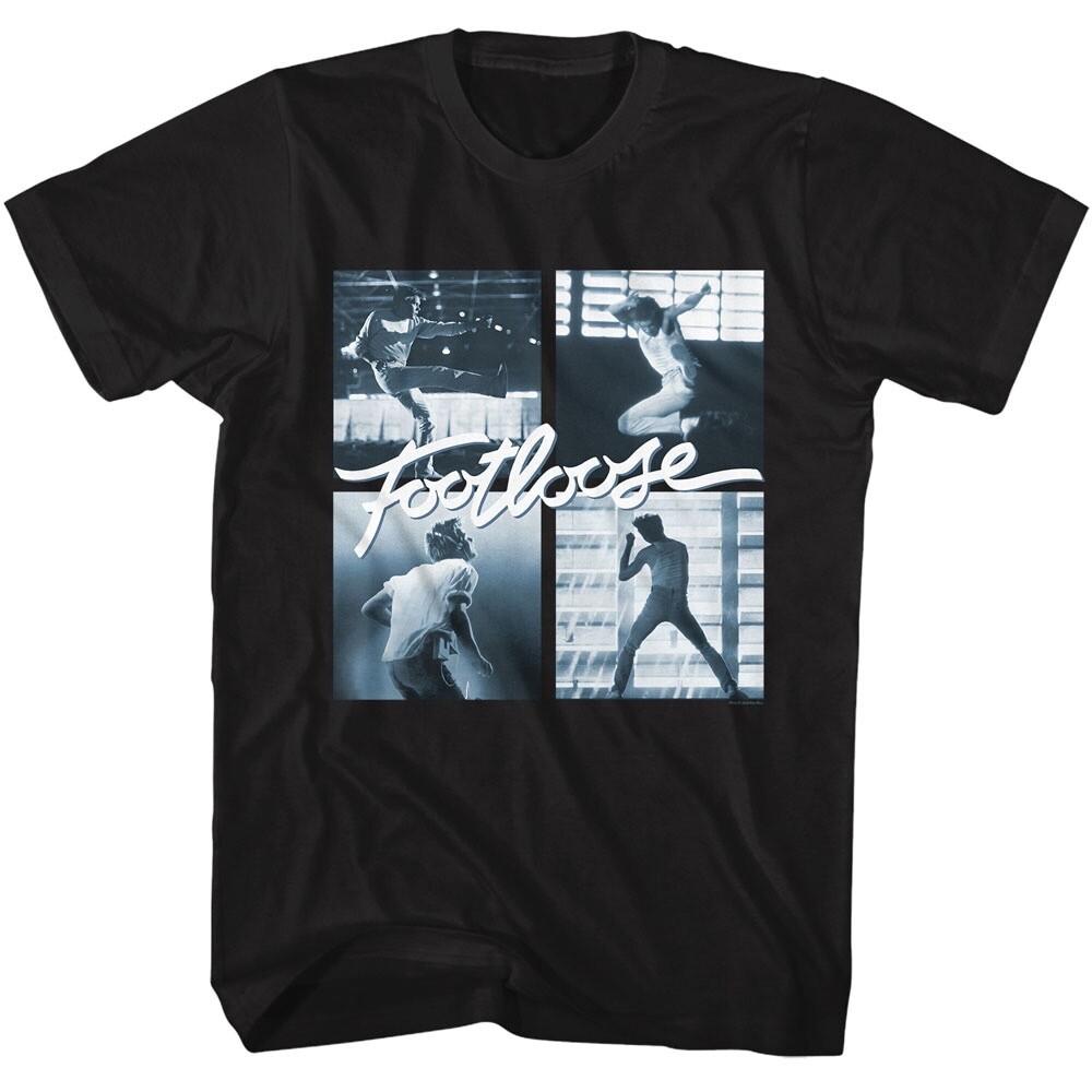 FOOTLOOSE T-Shirt 80039;S Classic Retro Mens Movie Kevin Bacon Dancing Black Cotton Unisex T-Shirt