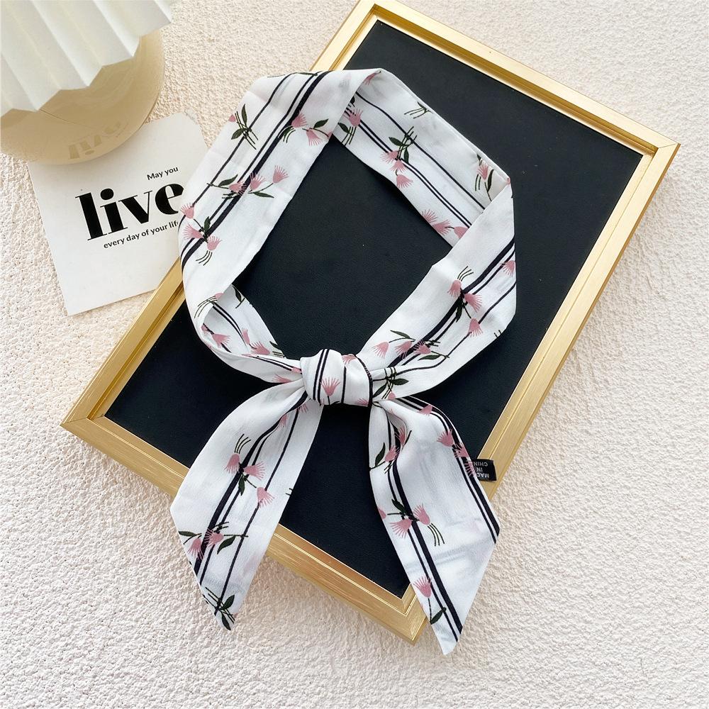 New Scarves Silk Scarves Women'S Spring And Autumn Season Long Decorative Professional Scarves Summer Thin Styles Paired With Shirts Stylish