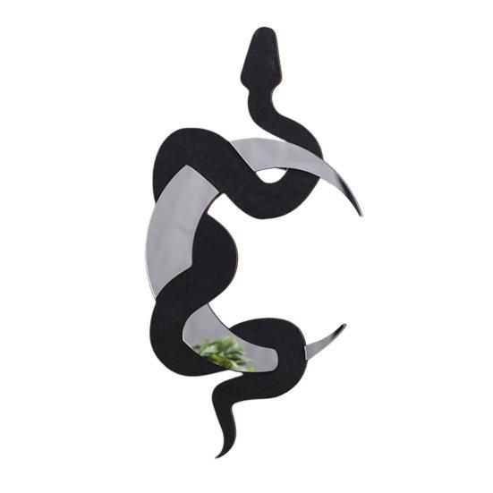 Yousheng деревянная настенная вывеска змея и полумесяц, зеркальное украшение в стиле бохо, светоотражающий полумесяц, украшение для гостиной, спальни