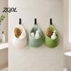 Space Saving Wall Decor 3PCS Woven Hanging Storage Bag, Natural Cotton Rope Fruit Baskets, Decorative for Cosmetics Boho Multi-functional Crochet