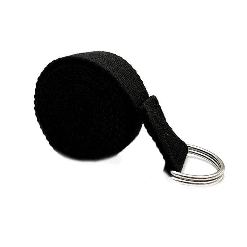 Yoga Strap Cotton Exercise Yoga Belt Adjustable Woven Stretch D-Ring Buckle Fitness Stretching Bands Pilates Rope