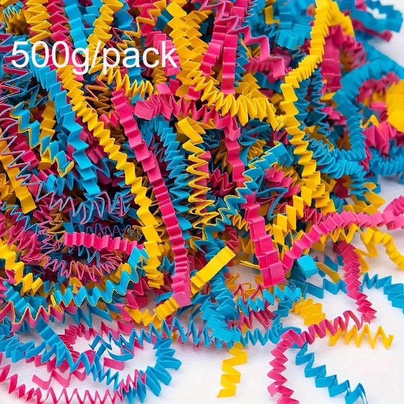 2000 г/упаковка многоцветный гофрированный бумажный наполнитель для подарочных корзин, коробок, упаковки, измельченной бумаги, наполнитель для подарочной упаковки и упаковки