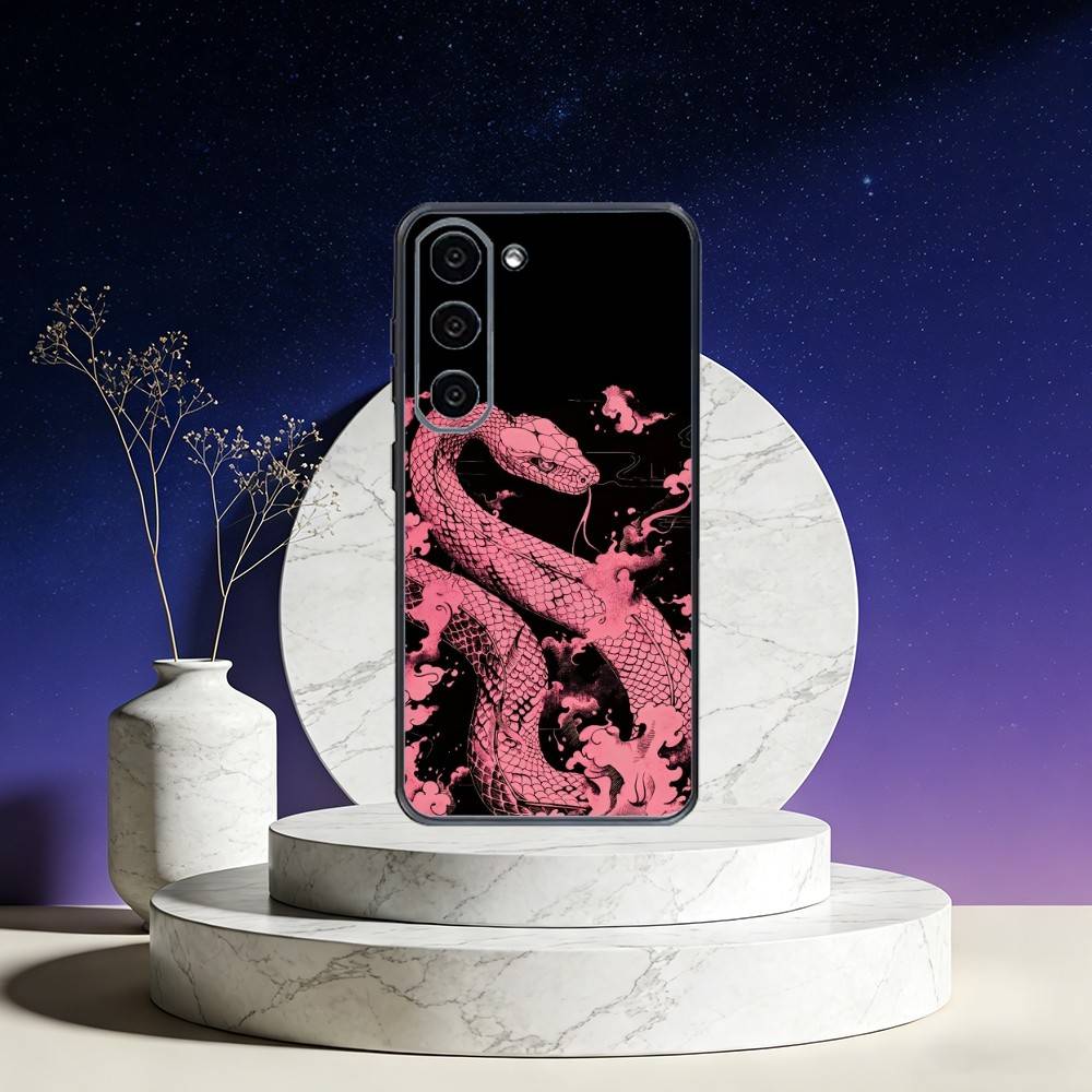 S-snake Phone Case For Samsung Galaxy A73,A72,A71,A70,A53,A52,A51,Others Soft Black Cover
