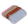 1Pc 8X18Cm Oval Long Bottom For Knitted Bag Pu Leather Bag Handmade Bottom With Holes Diy Crochet Bag Bottom Accessories