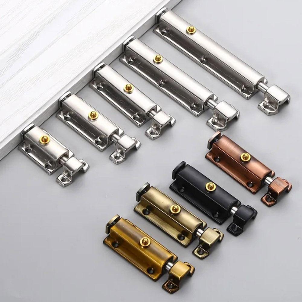 Spring Automatic Door Bolt Anti-theft Door Hasps Retro Door Buckle  Guard