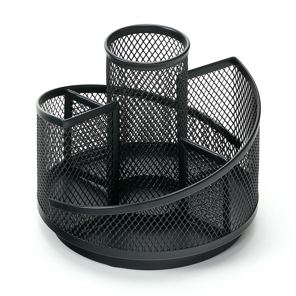 Многофункциональный настольный органайзер для ручек с 5 отделениями, вращающийся держатель для карандашей для стола