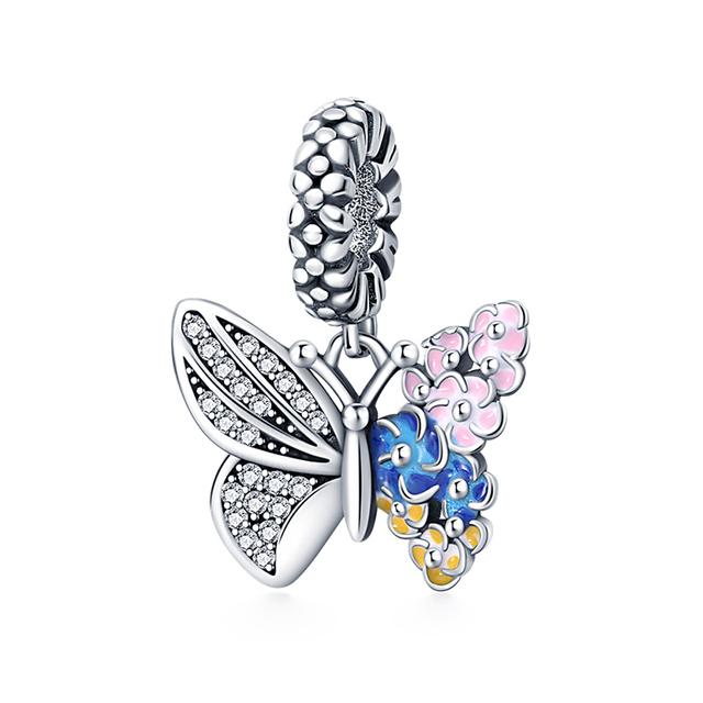 Стерлингового серебра 925 пробы, сердце, лапа животного, прозрачная снежинка, сверкающая корона, подвеска в виде тыквы, подходит для оригинального модного браслета