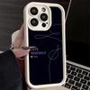 Чехол для телефона iPhone 17 Air 16E 15 16 Pro Max Love Yourself Цветок Сердце Линия Kpop Чехол 14 Plus 13 12 Mini Мягкий Силиконовый