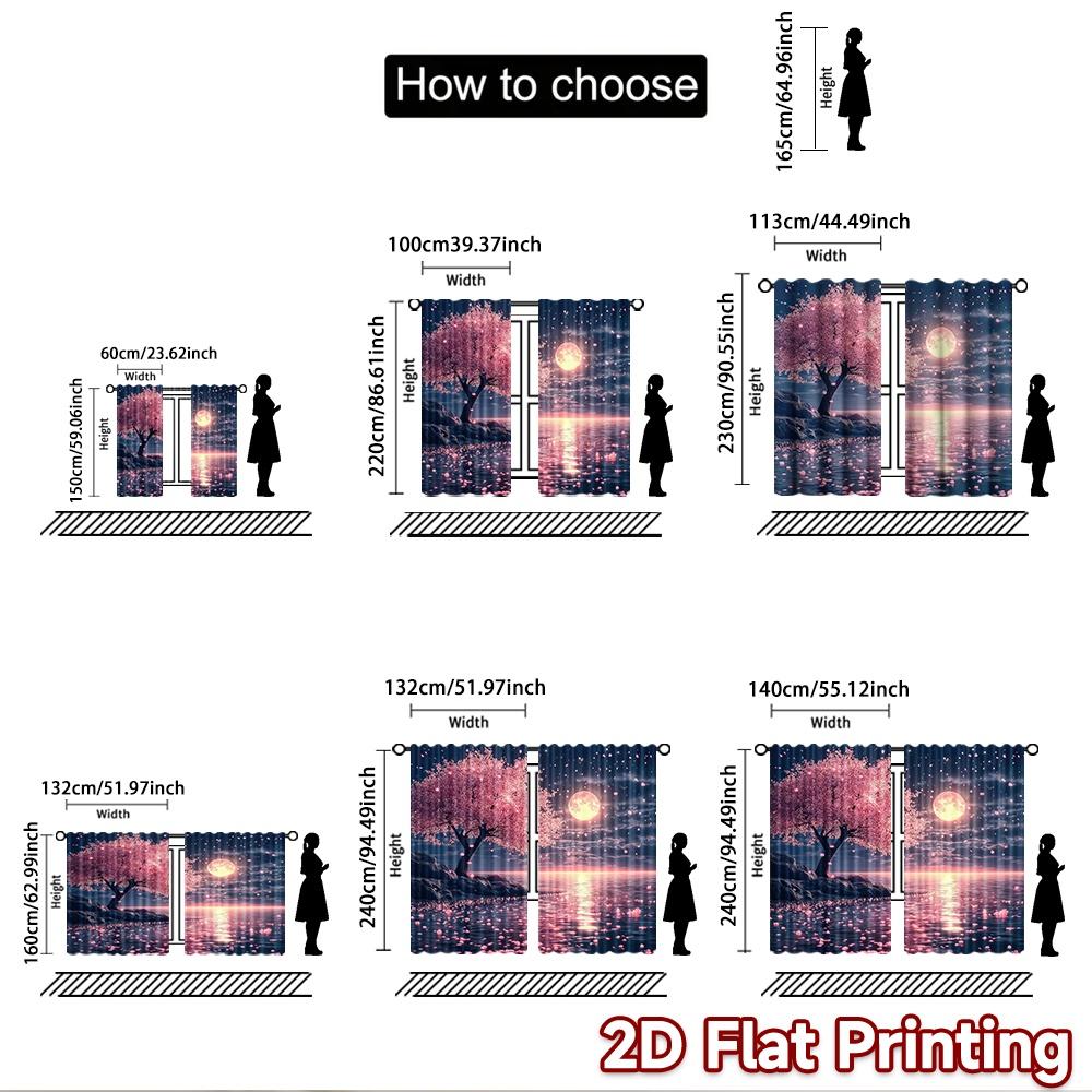2D плоновый Фон для Фотосъемки Популярный Фон Ткань Ночная Сцена с Цветением Сакуры 100% Полиэстер Праздничные Фоны Использование для