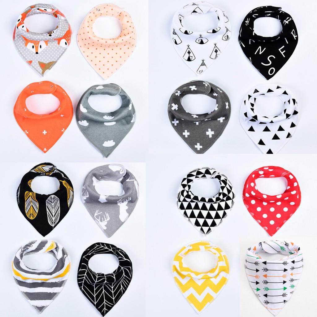 Мультяшный слюнявчик для новорожденного, ткань для кормления, нагрудник, складной треугольный шарф для младенца