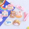 10Pcs New Lovely Cartoon Birthday Party Animal Cake Series Resin Scrapbook Diy Jewellery Hairpin Accessories Decorate Craft A86