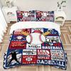 3pcs Baseball, Sports Duvet Cover Set - Machine Washable, Includes 1 Cover and 2 Pillowcases, No Core Included yy251013092