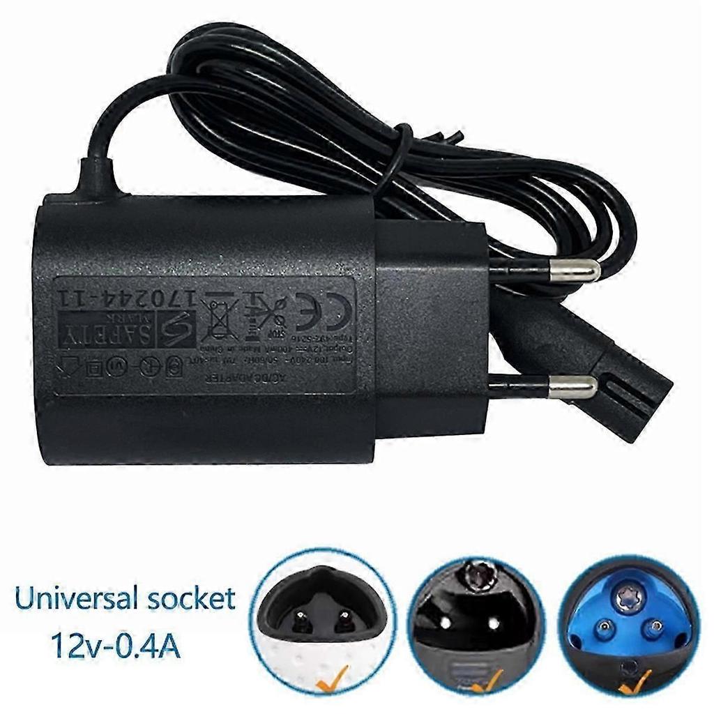 Compatible with Braun Series S3/S5/S7/S8/S9 Electric Shavers Replacement Charging Adapter 12V 0.4A