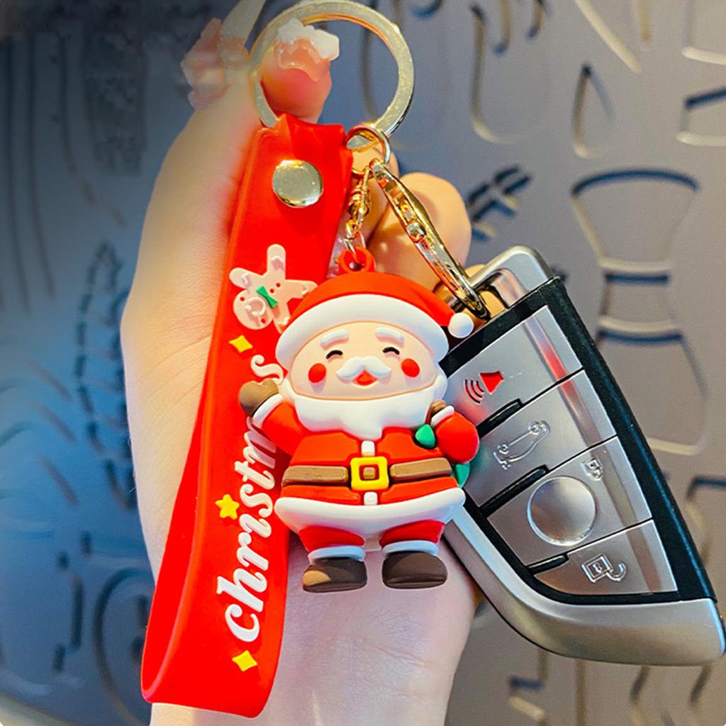 Рождественский брелок милый Санта-Клаус кулон металлический брелок рождественский орнамент брелок для DIY искусства