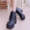 Women's Platform High Heel Boots Women's Ankle Boots Buckle Shoes Women's High Heels Beautiful Motorcycle Boots Platform Shoes
